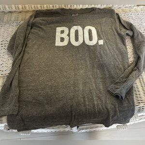 Urban smalls Long sleeve gray Halloween Boo shirt size 12y